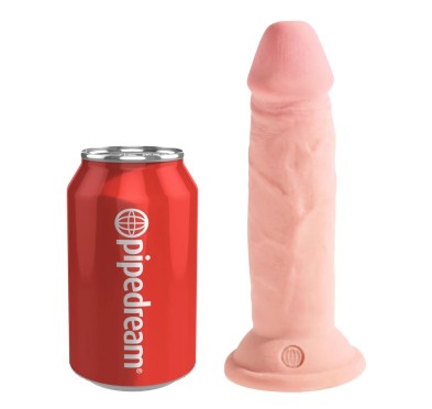 King Cock Plus - Realistyczne Naturalne Dildo Z Przyssawką 15 CM Jasny Kolor Skóry